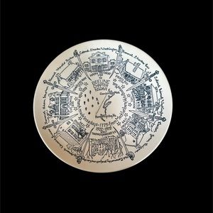 Vintage Charles Town West Virginia Historical Plate Kettlesprings Kilns 10”